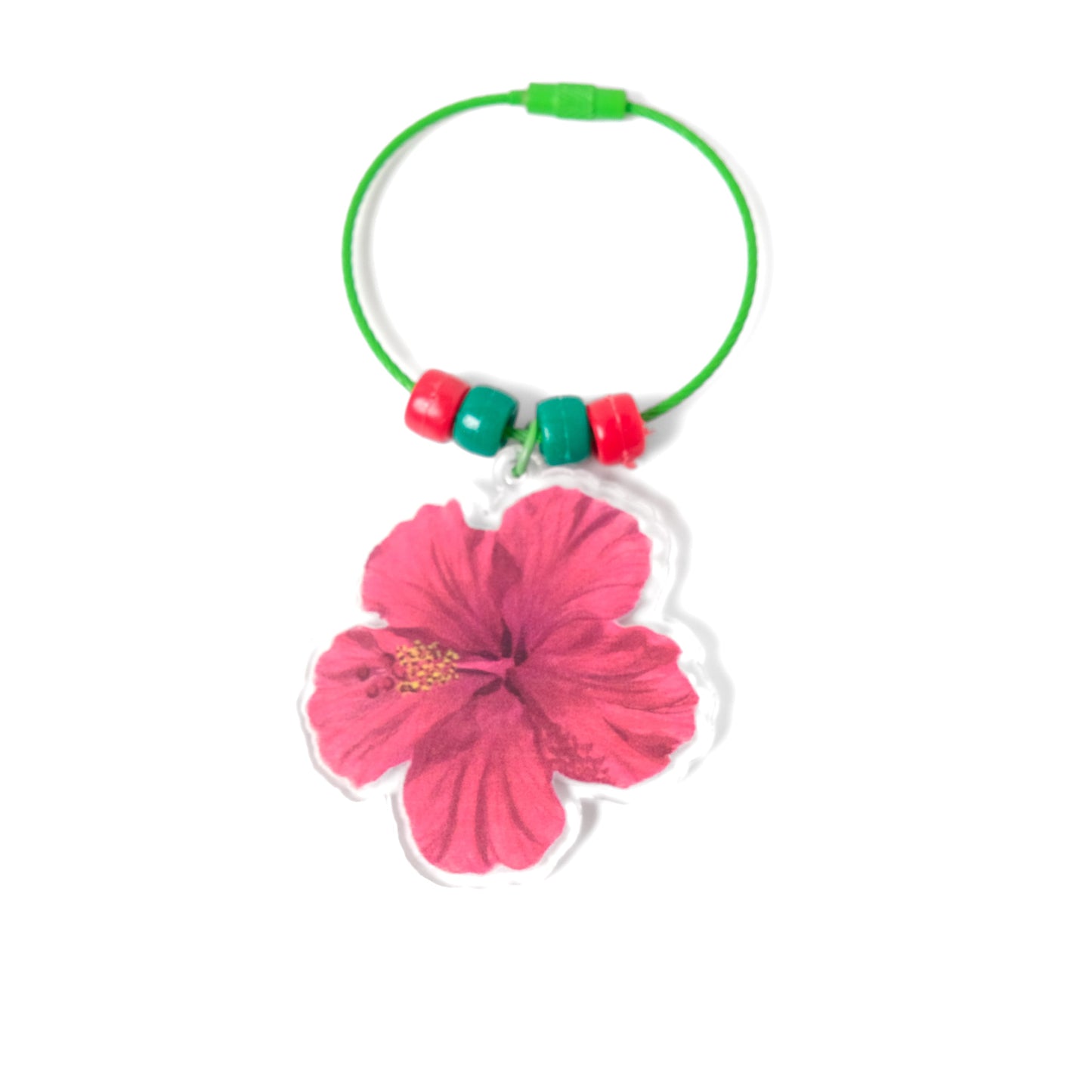 Summer Hibiscus Bag Charms