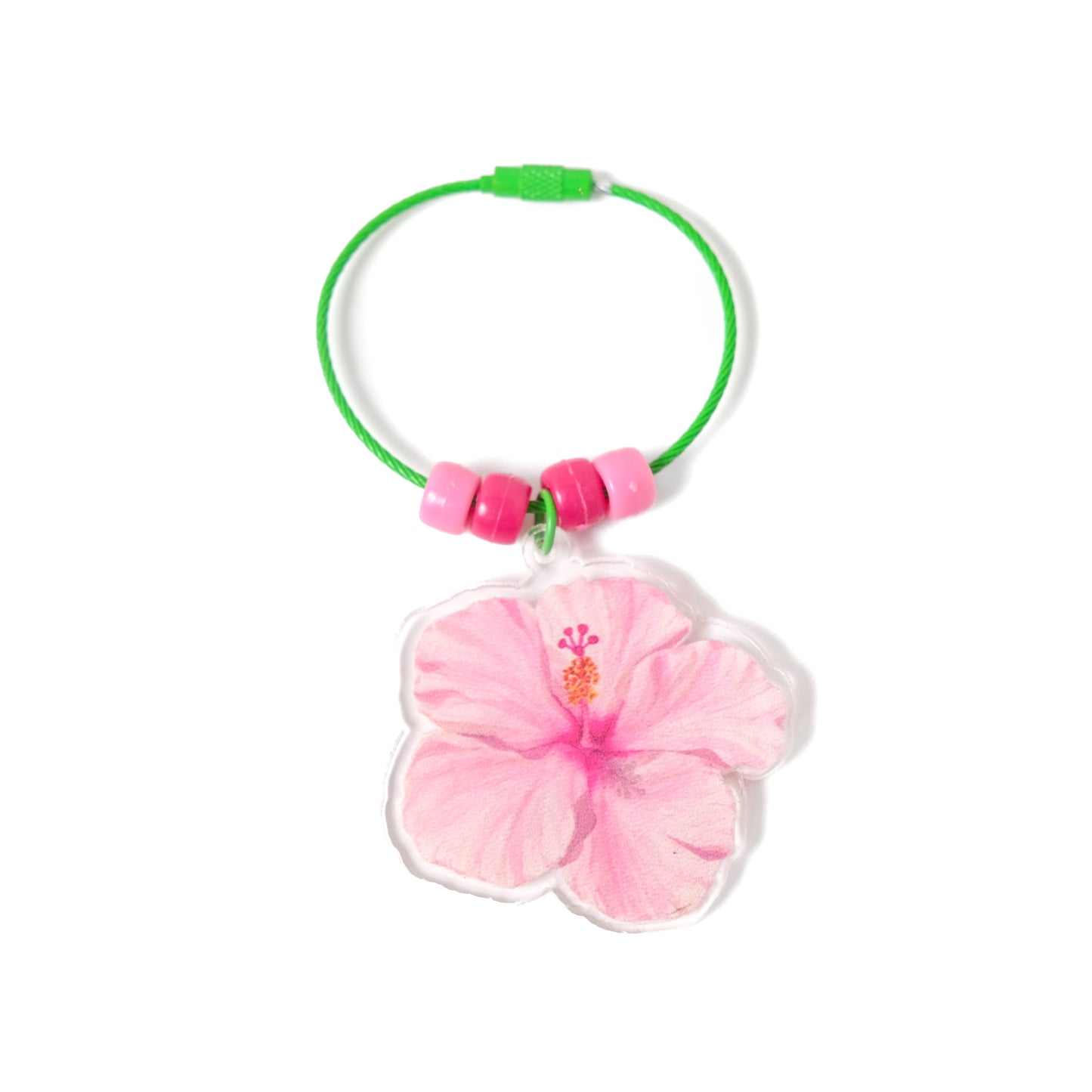 Summer Hibiscus Bag Charms