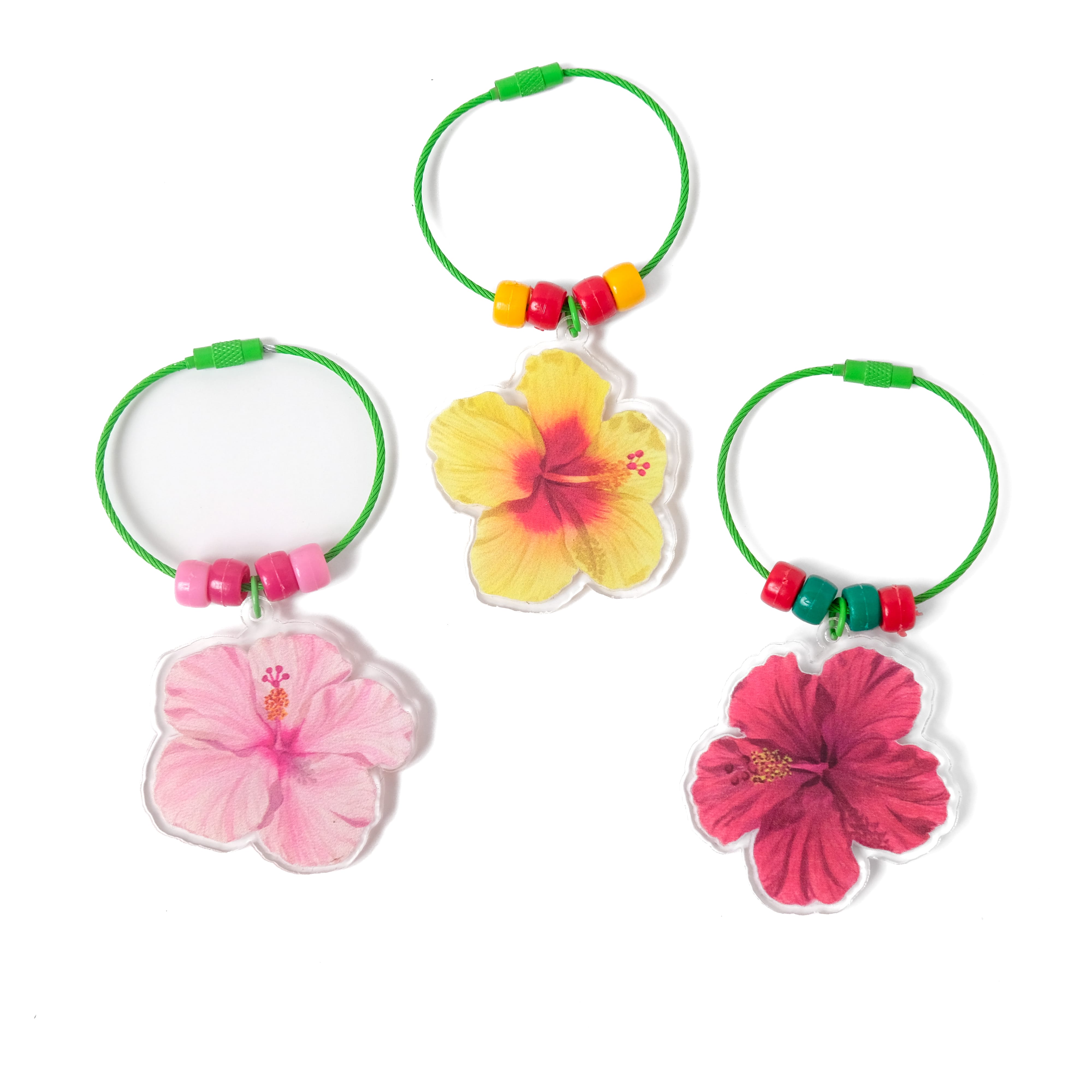 Summer Hibiscus Bag Charms - Image 1